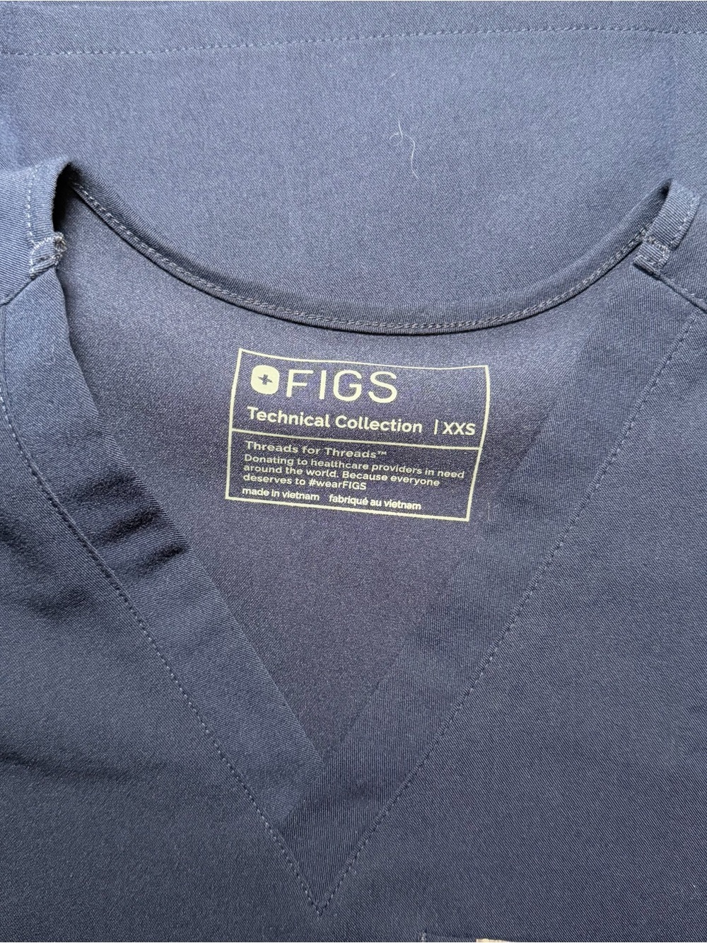 Figs Women's Navy Caterina Scrub Top - Picture 3 of 4